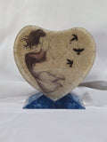 Mermaid Heart Display on a Stand