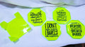5pc Octagon Neon Yellow Coaster Set