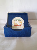 5pc Blue Western/Cowboy Coaster Set
