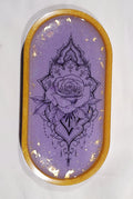 Gold w/ Purple & Tattoo Design Trinket Tray