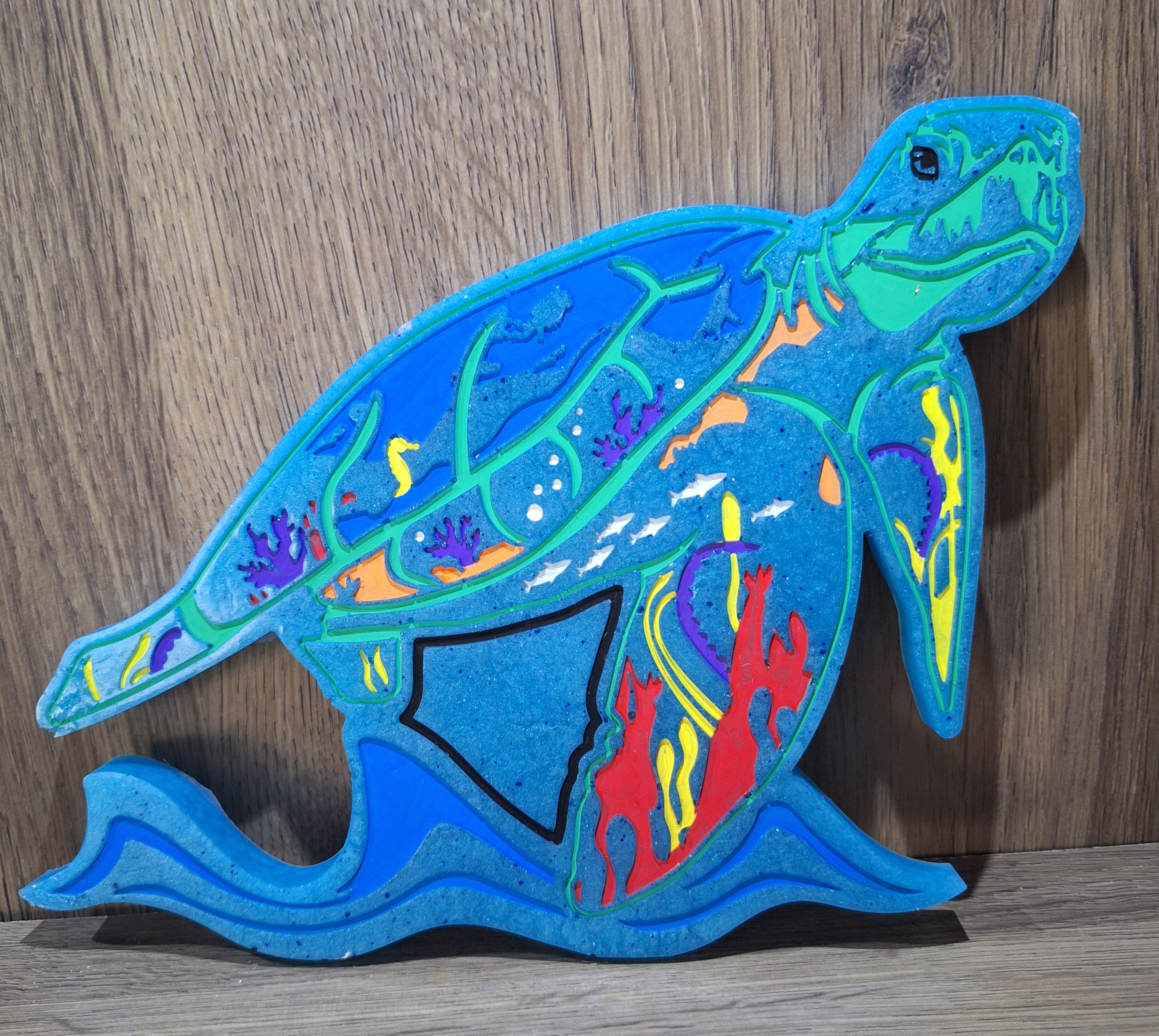 Turtle w/Underwater Silhouette