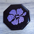 1pc Black & Purple Flower Coaster