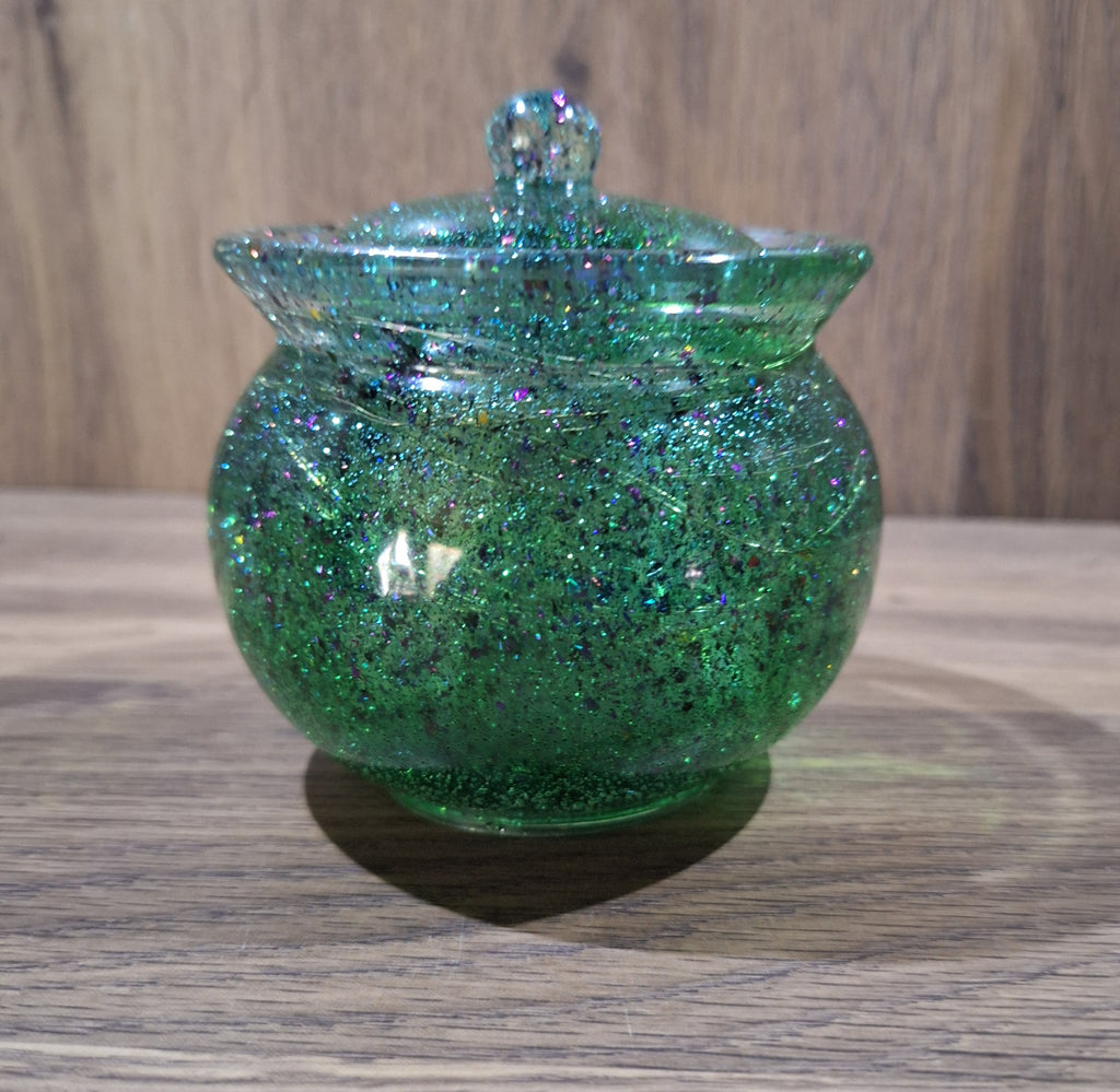 Light-Up Green Honey Pot Jar