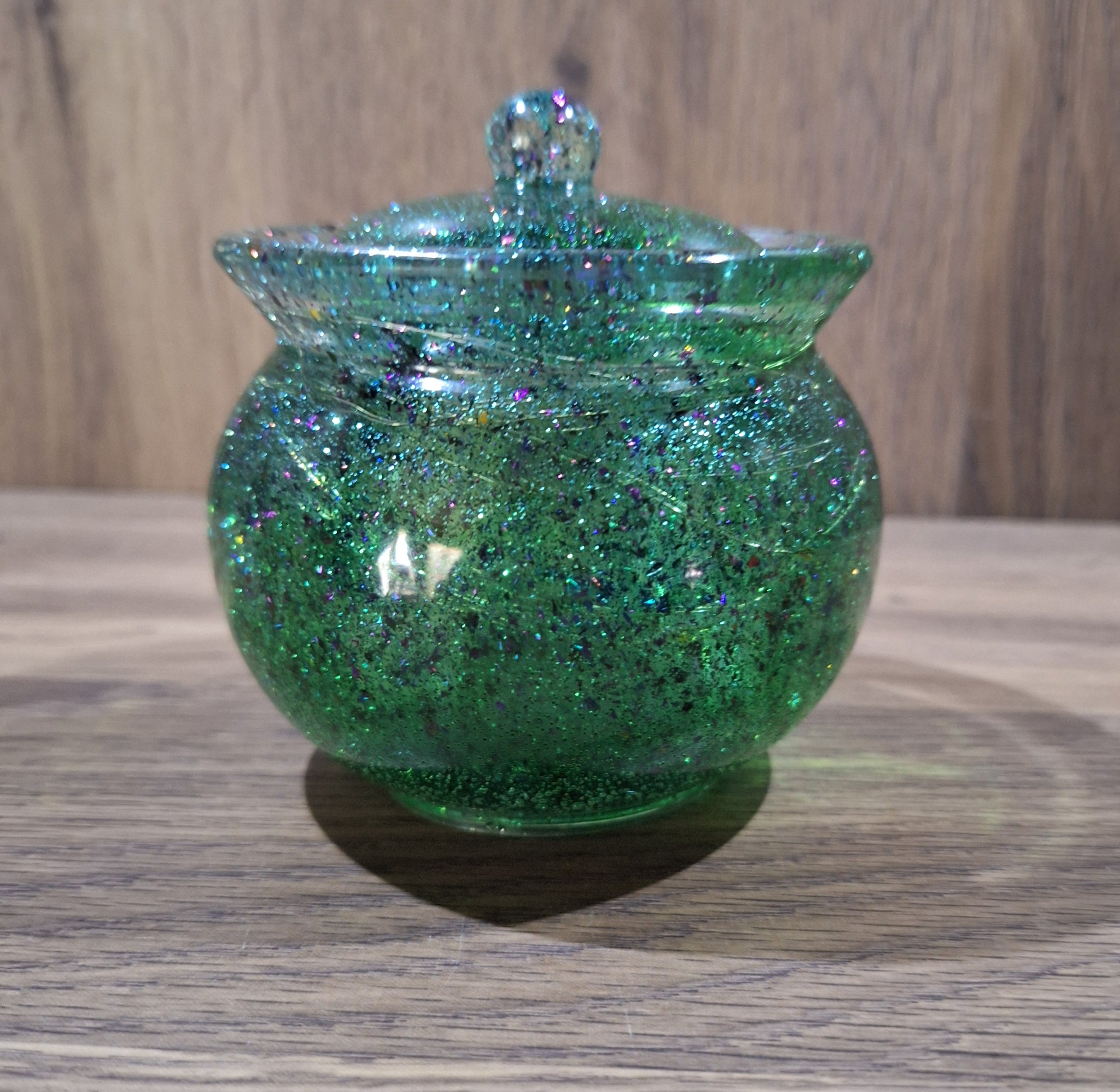 Light-Up Green Honey Pot Jar
