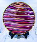 Pink Shades Wave Circle Plaque