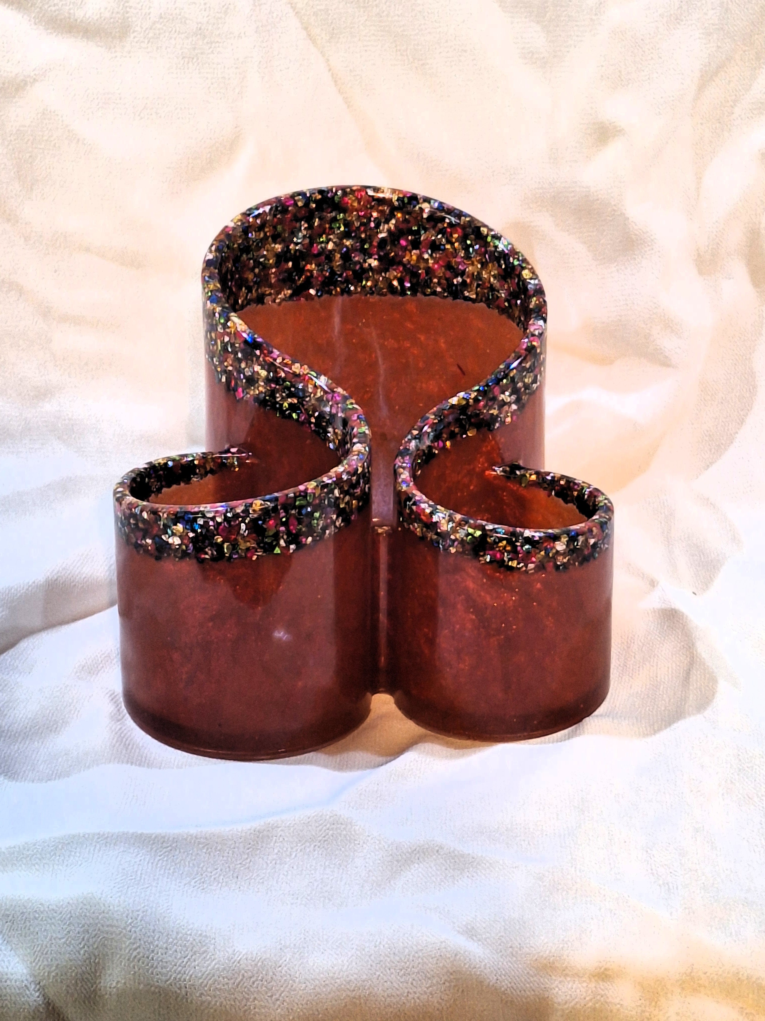 Triple Opening Brush/Pencil Holder