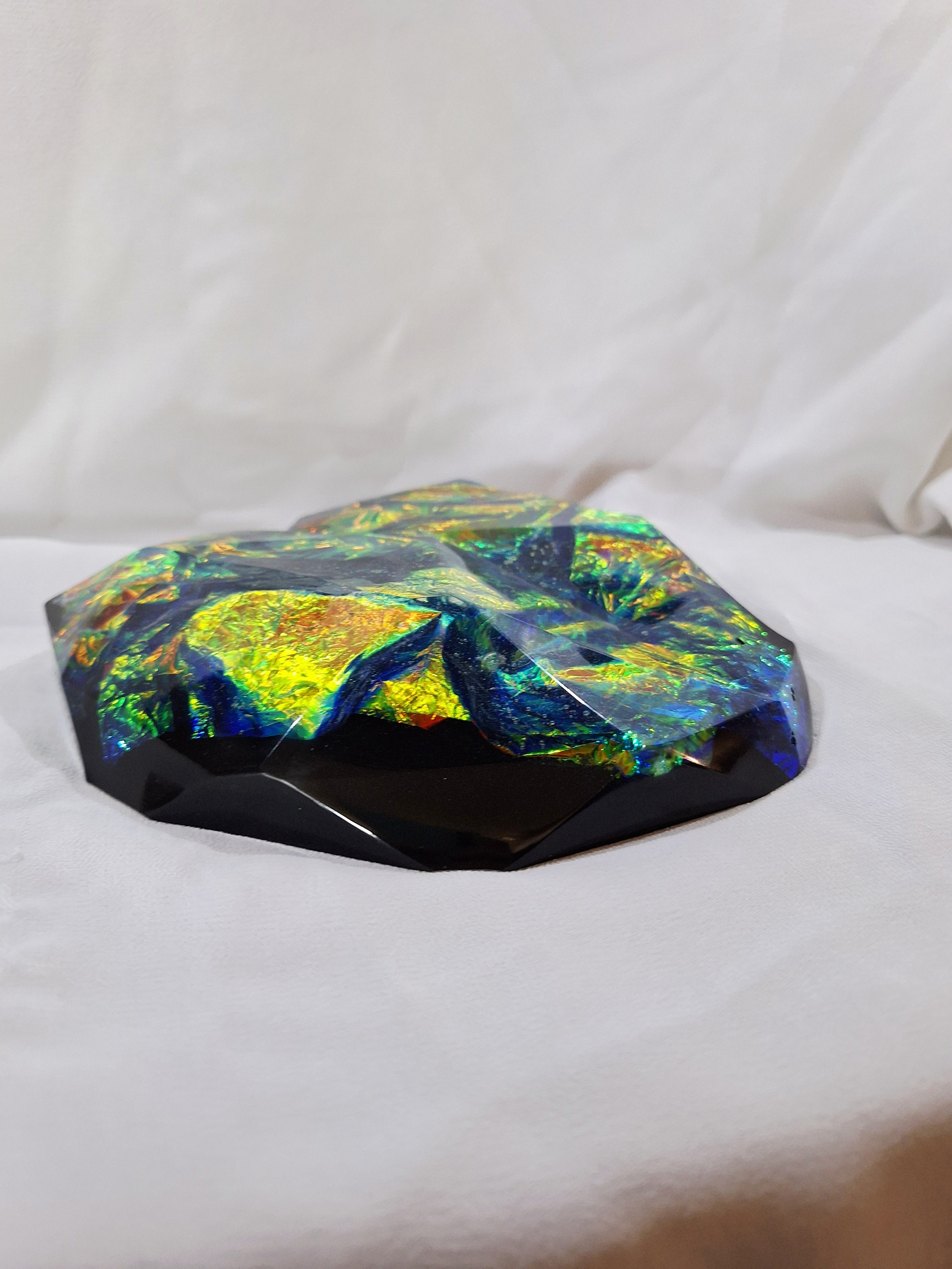 Black Iridescent Film Heart