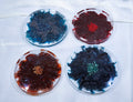 4pc Red & Blue Swirls Coaster Set