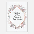 Motivational poster with floral design and text on a white background