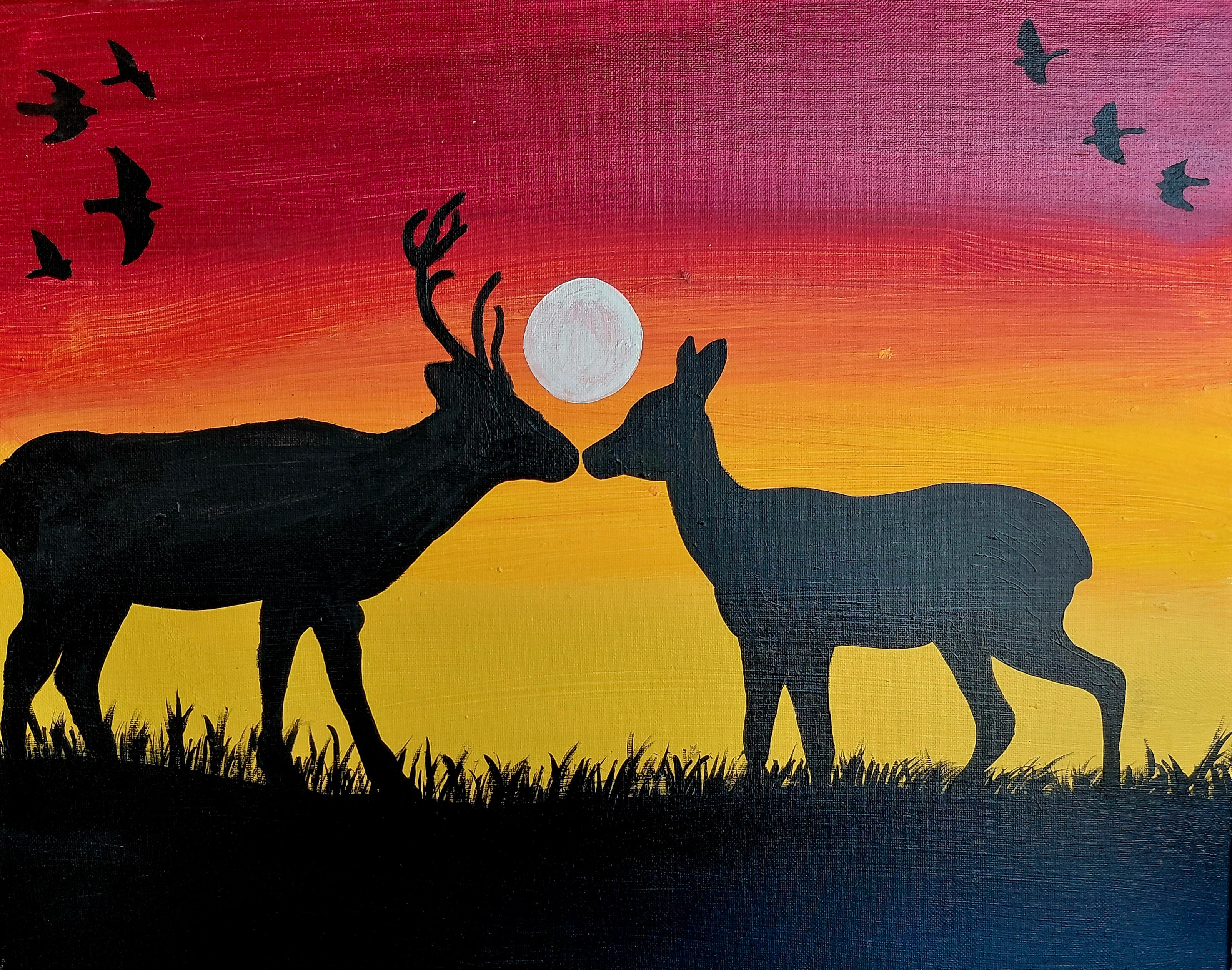 Sunset Buck & Doe - Digital Download