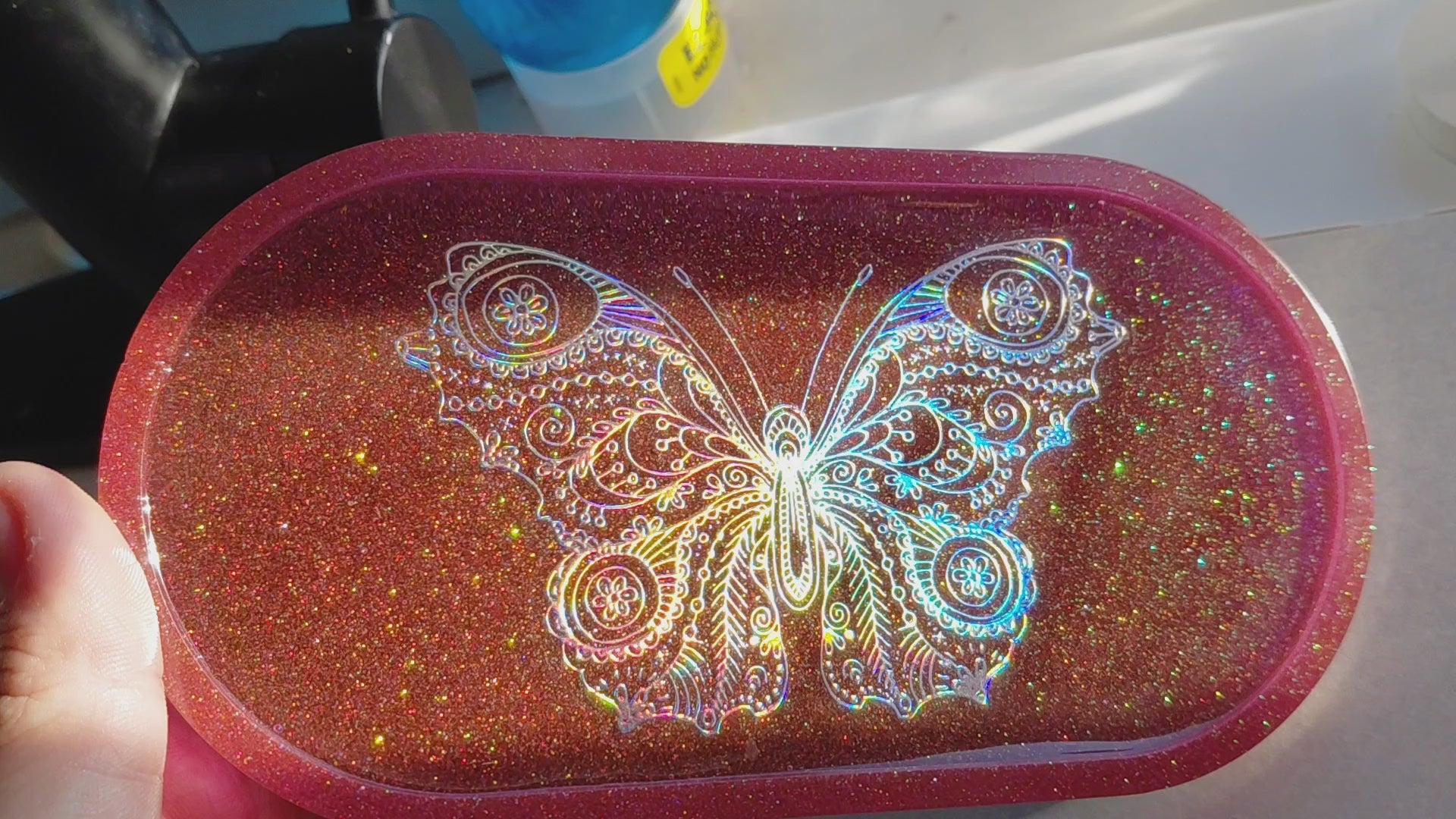 P&B Holographic Butterfly Trinket Tray