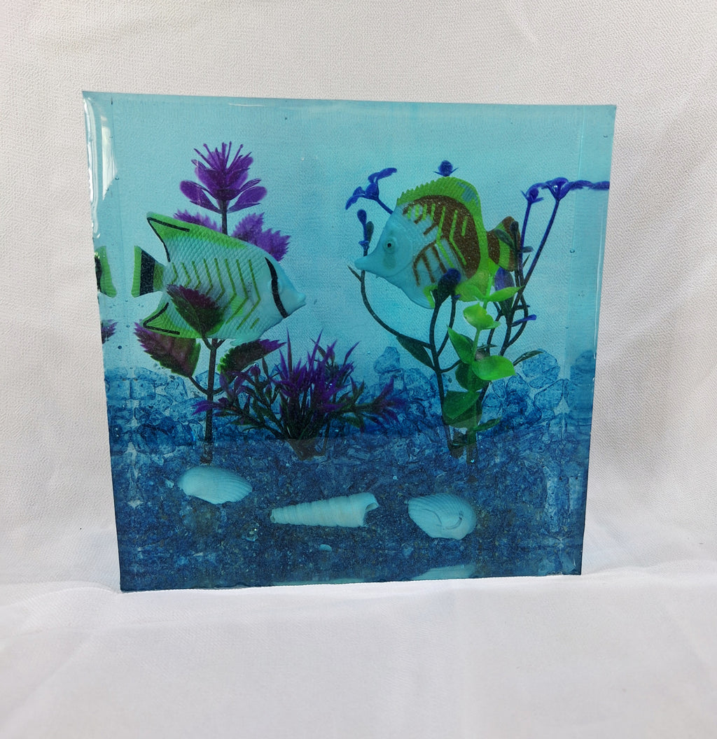 "Fish Tank" Scene Square Block