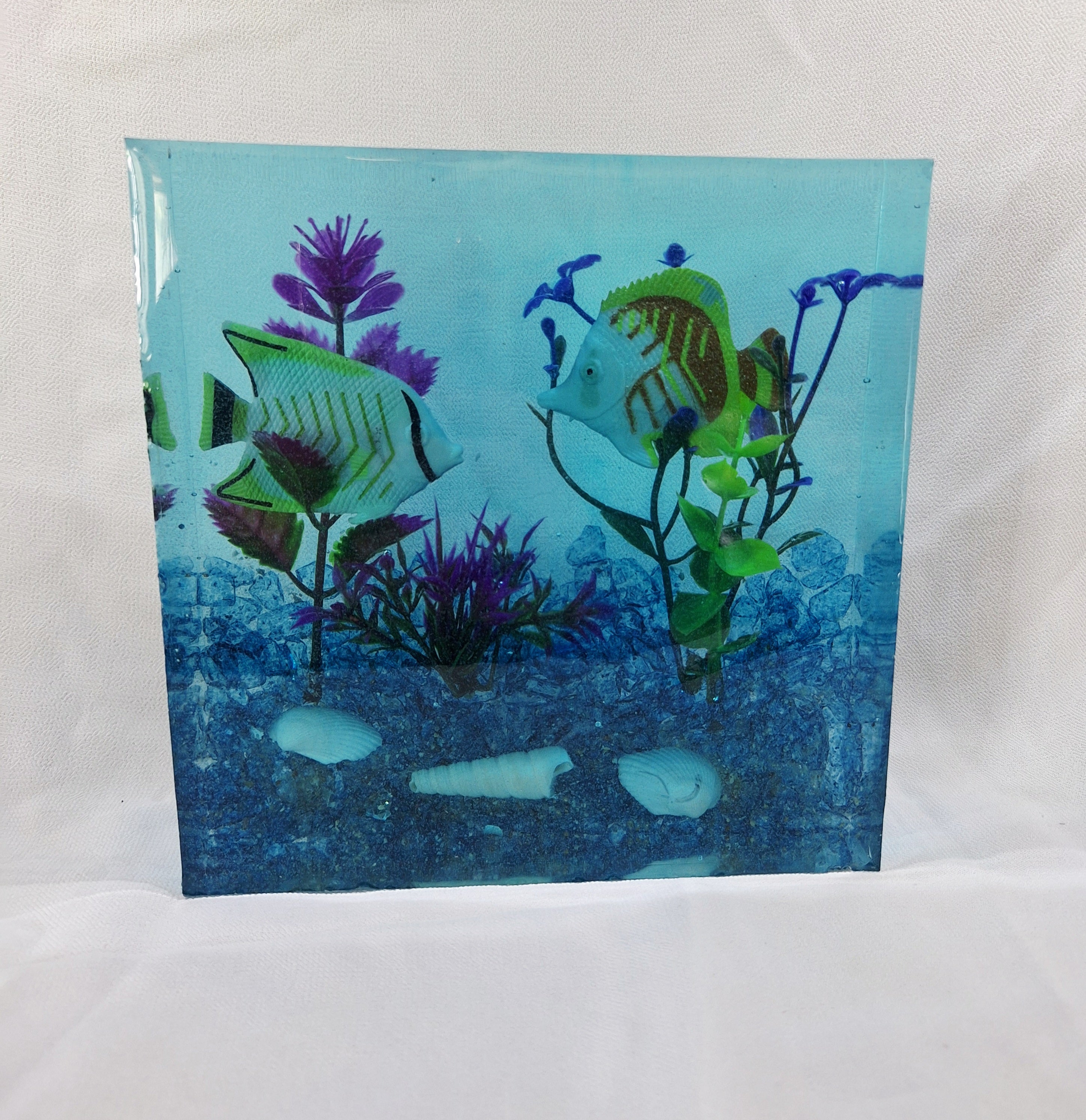 "Fish Tank" Scene Square Block