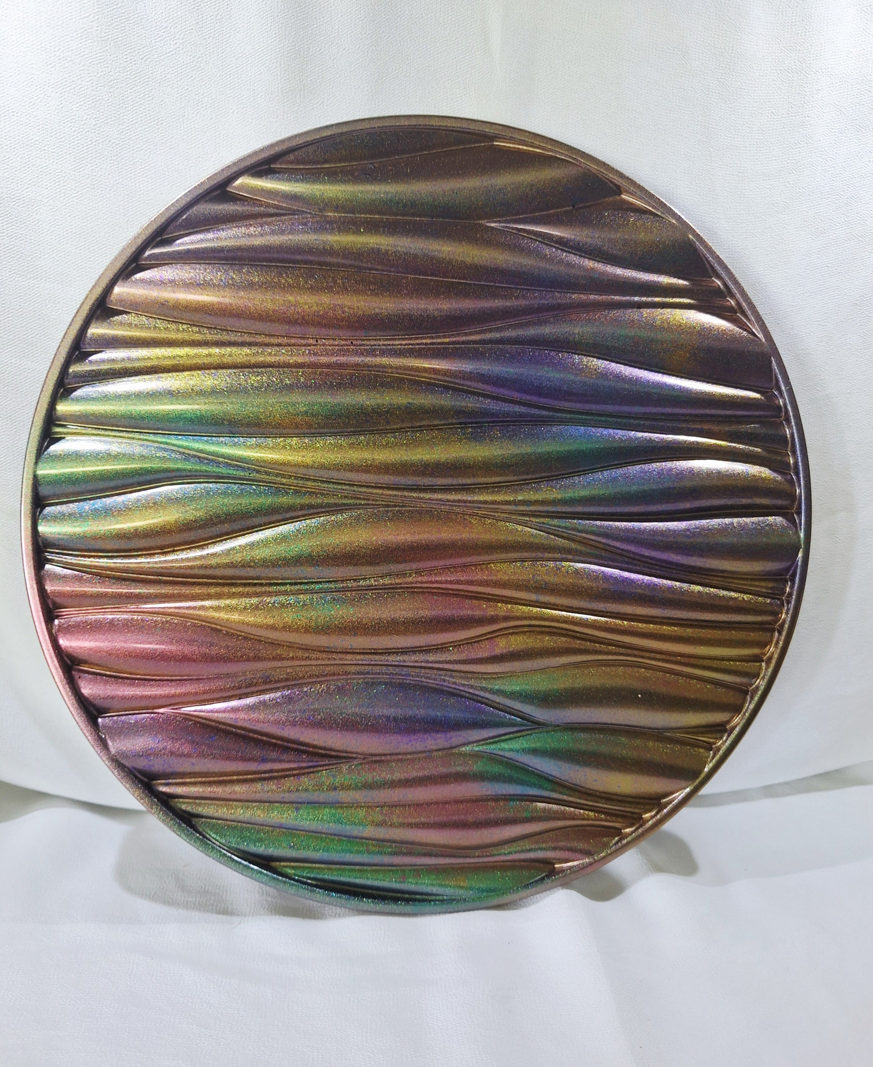 Rainbow Color Chrome Wave Circle