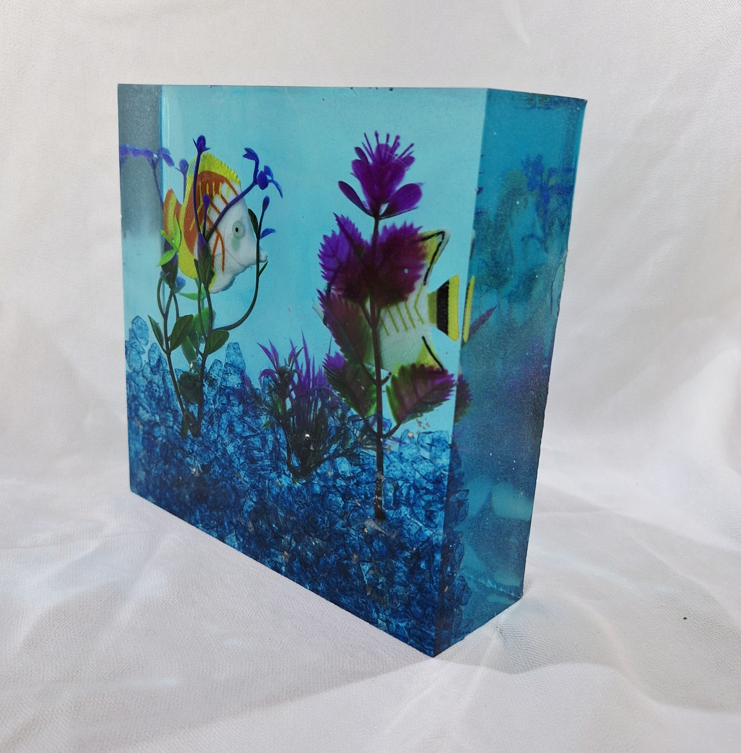 "Fish Tank" Scene Square Block