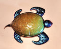 Metallic Blue & Yellow Sea Turtle Plaque