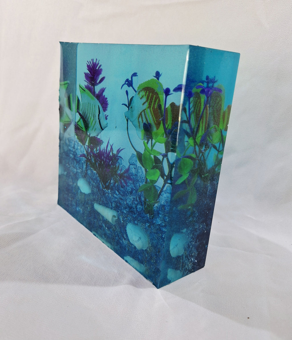 "Fish Tank" Scene Square Block