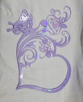 Purple Holographic Heart Swirl