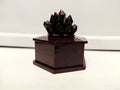 Burgundy/Plum Hexagon Jar with Crystal Lid